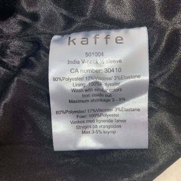 Kaff women s black Party cocktail Dress size small V-Neck with Sleeve by - Picture 14 of 16